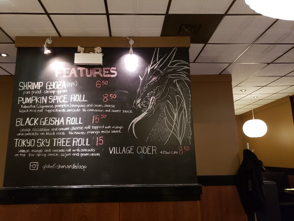 Menu Globefish Marda Loop Sushi & Izakaya-1